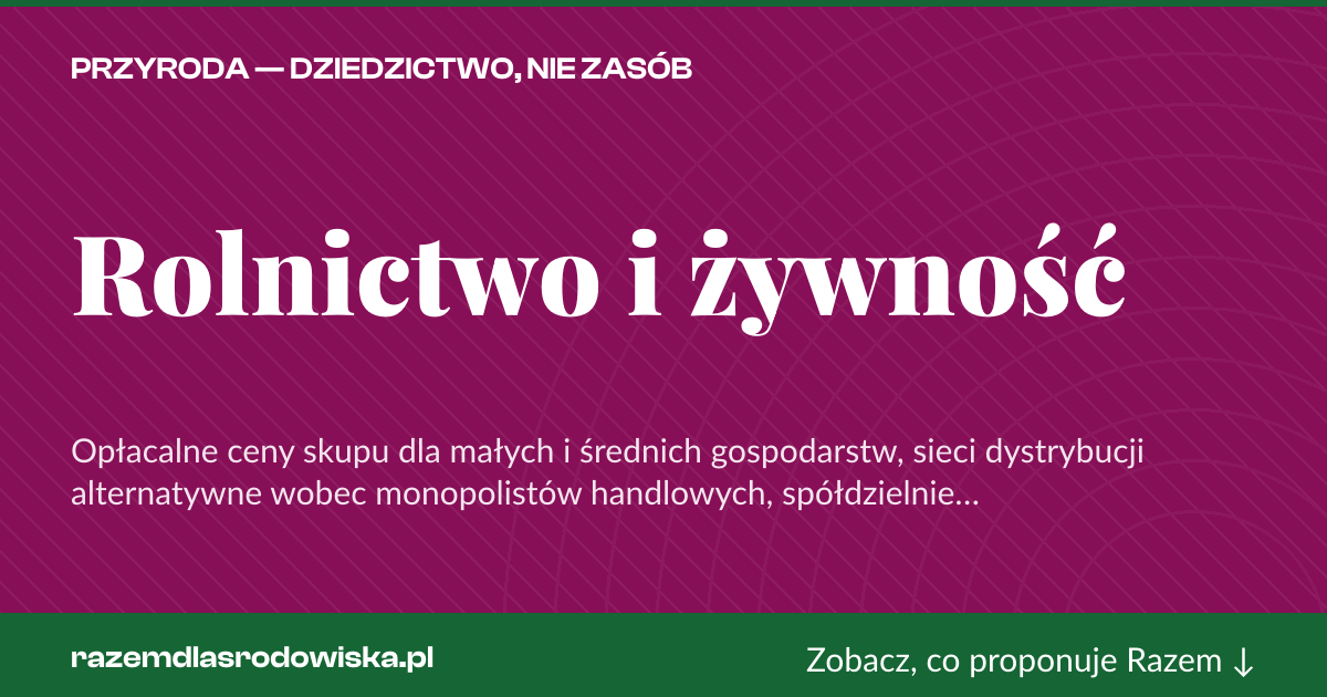 Karta social do udostępnienia: Rolnictwo i żywność