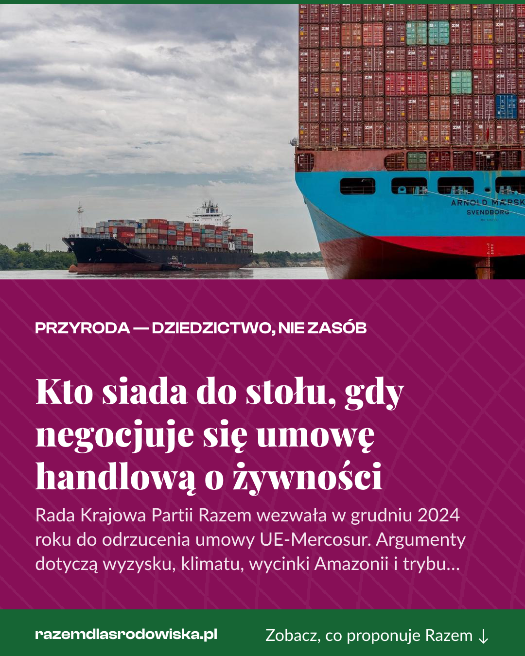 Grafika pionowa do udostępnienia: Kto siada do stołu, gdy negocjuje się umowę handlową o żywności