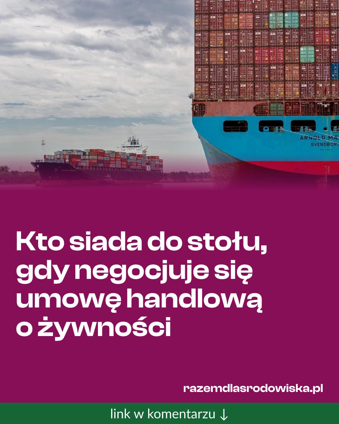 Grafika do udostępnienia: Kto siada do stołu, gdy negocjuje się umowę handlową o żywności
